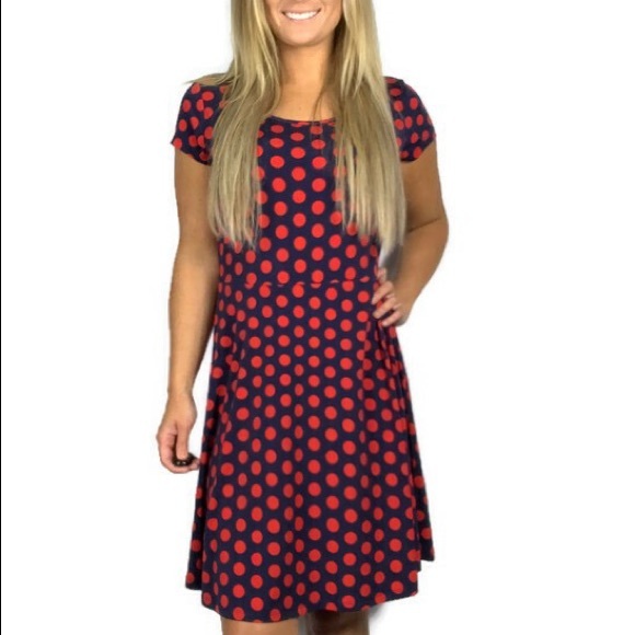 michael kors red polka dot dress